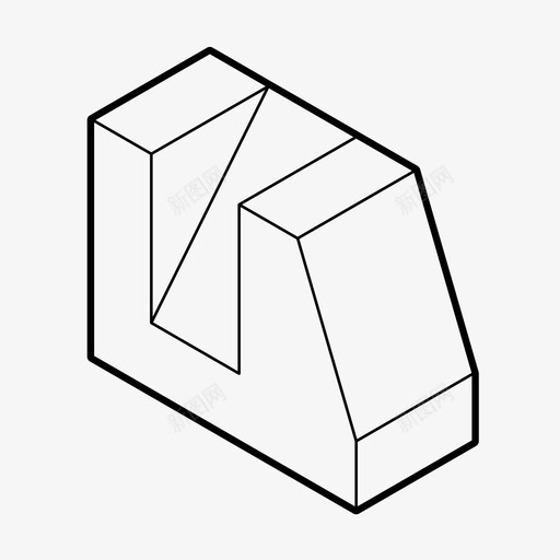 画法几何模型建筑形式图标svg_新图网 https://ixintu.com 体积 建筑 形式 画法几何模型 透视