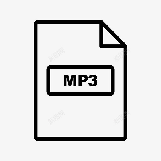 mp3文档文件图标svg_新图网 https://ixintu.com mp3 文件 文件扩展名 文件格式 文件类型 文档