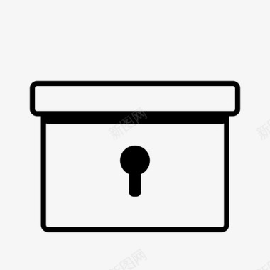 上锁的箱子锁着的箱子保险箱图标图标