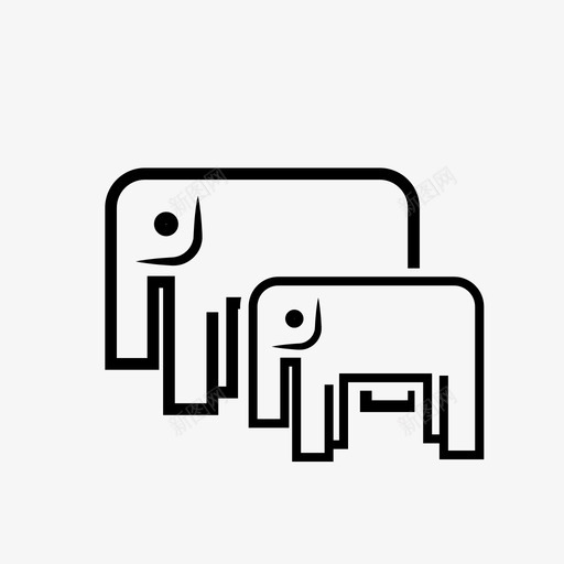 大象动物婴儿图标svg_新图网 https://ixintu.com 动物 大象 婴儿 聪明 重