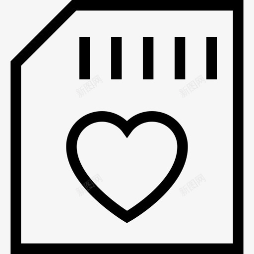 sim卡芯片爱情卡图标svg_新图网 https://ixintu.com sim卡 存储卡 爱情卡 爱情和浪漫线图标 芯片