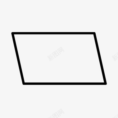 平行四边形几何数学图标图标