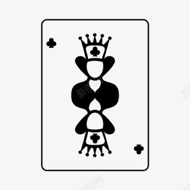 皇后俱乐部纸牌游戏图标图标