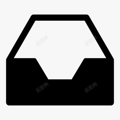 收件箱书桌托盘文件图标svg_新图网 https://ixintu.com 书桌托盘 收件箱 文件 纸盒