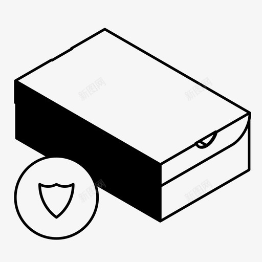 鞋盒交货订单安全图标svg_新图网 https://ixintu.com 交货 保护订单 安全储存 箱子 订单安全 运输 鞋盒