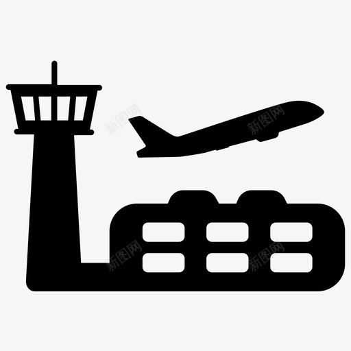 机场机场大楼机场航站楼图标svg_新图网 https://ixintu.com 旅行 机场 机场大楼 机场航站楼 飞机