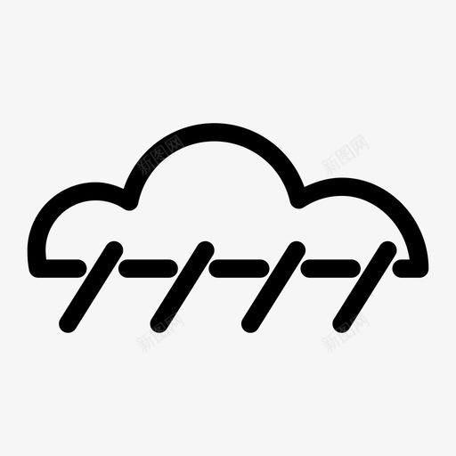 云雨天气图标svg_新图网 https://ixintu.com 云 天气 雨