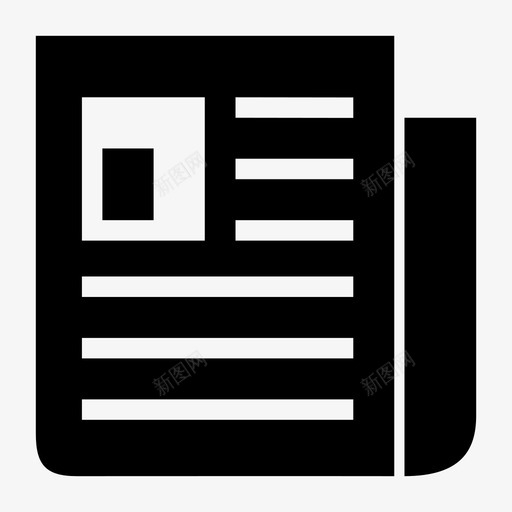 报纸广告每日新闻图标svg_新图网 https://ixintu.com 头条 媒体 广告 报纸 每日新闻
