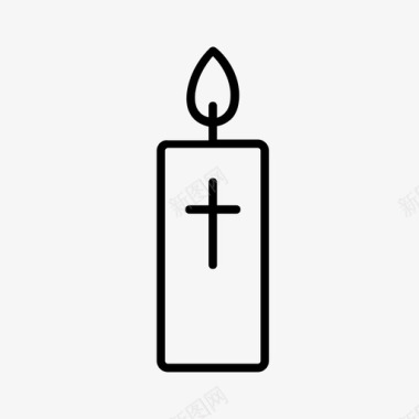 蜡烛天主教基督教图标图标
