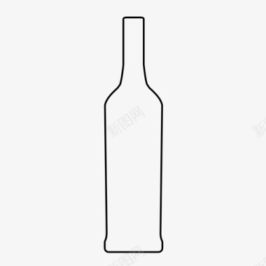 利口酒瓶饮料饮用图标图标