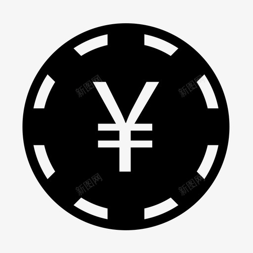 日元硬币货币日本图标svg_新图网 https://ixintu.com 日元硬币 日本 货币 金融元素