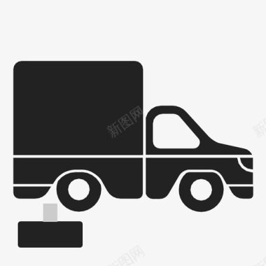 商用卡车汽车运输工具图标图标