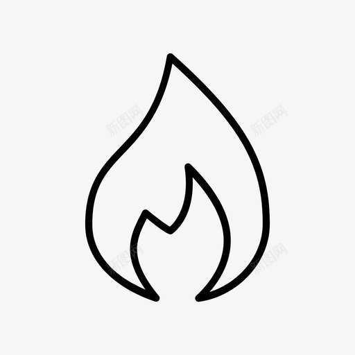 天然气燃烧火焰图标svg_新图网 https://ixintu.com 天然气 火焰 燃烧