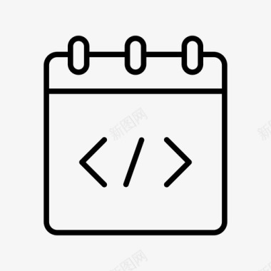 代码日历每日日历开发人员图标图标