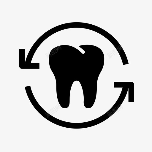 刷新牙齿牙科牙医图标svg_新图网 https://ixintu.com 刷新牙齿 口腔卫生 牙医 牙科 牙齿 迷你图标集固体牙齿牙医牙科