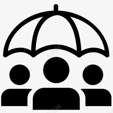 用户保护商业保险保险伞图标图标