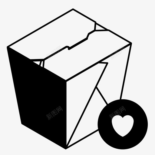 外卖盒添加到列表送货图标svg_新图网 https://ixintu.com 外卖盒 最喜欢的订单 添加到列表 爱储存 爱购物 盒子 送货