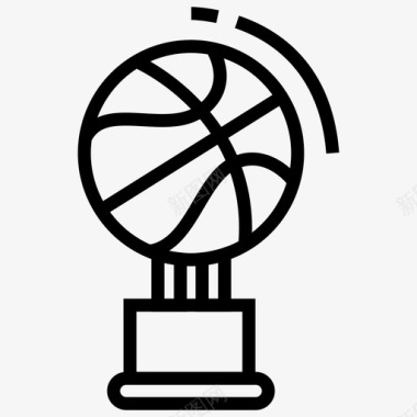 篮球奖杯篮球杯运动图标图标