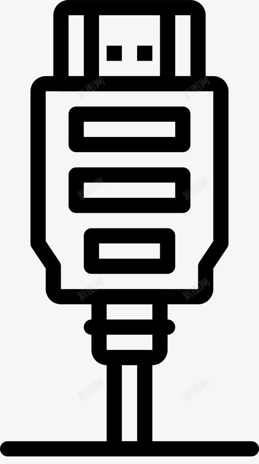 hdmi插头电缆连接器图标svg_新图网 https://ixintu.com hdmi插头 smashicons连接器电缆外形 电缆 连接器
