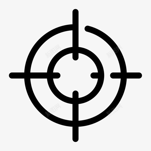 目标十字线射击图标svg_新图网 https://ixintu.com 十字线 射击 目标 目标射击 目标符号 贸易差额