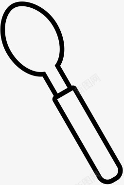 勺子食物银器图标图标