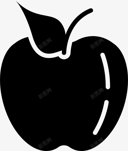 苹果食物水果图标svg_新图网 https://ixintu.com 水果 苹果 食物