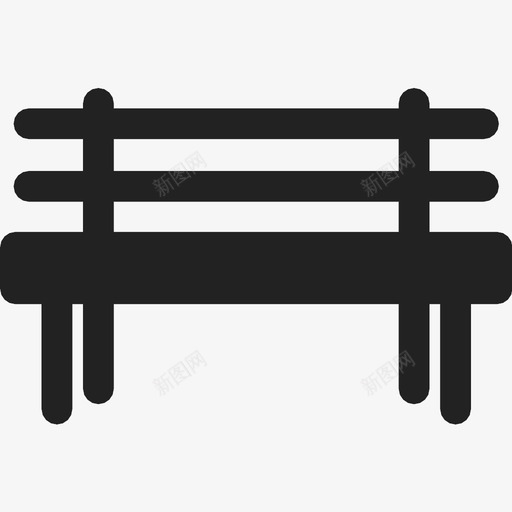 长凳户外公园图标svg_新图网 https://ixintu.com 公园 座位 户外 野餐 长凳