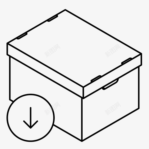 盒子移动订购图标svg_新图网 https://ixintu.com 盒子 盒子下载 移动 移除 订购