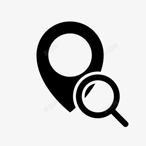 搜索位置地址导航图标svg_新图网 https://ixintu.com pin 地图位置 地址 导航 搜索位置