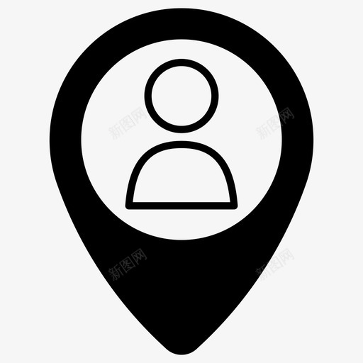人地理位置地图指针图标svg_新图网 https://ixintu.com 人 地图指针 地理位置
