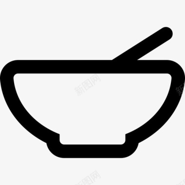 碗轮廓食物通用接口图标图标