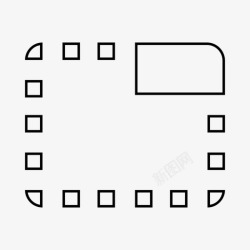 制表制表符未选定制表符物料行图标高清图片