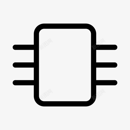 集成电路电子元件微控制器图标svg_新图网 https://ixintu.com 微控制器 电子元件 集成电路