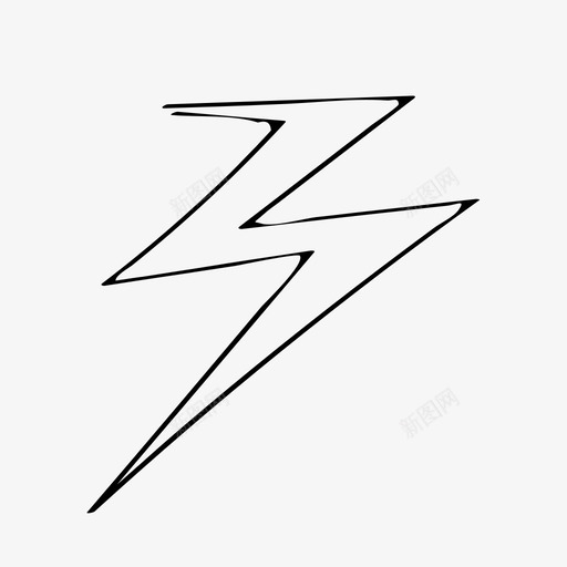 闪电电荷能量图标svg_新图网 https://ixintu.com 电荷 能量 闪电 风暴