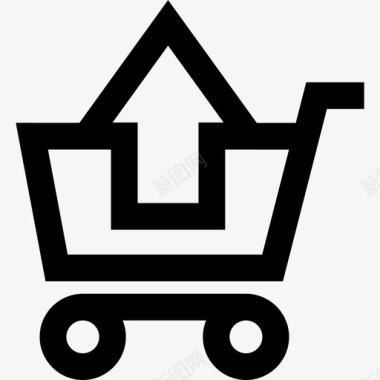购物车商业电子商务的减法图标图标