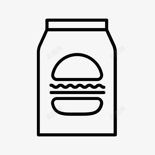 外卖汉堡食物图标svg_新图网 https://ixintu.com 外卖 汉堡 食物