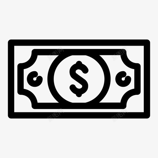 美元钞票生意现金图标svg_新图网 https://ixintu.com 现金 生意 美元钞票 钱