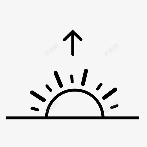 日出大海天空图标svg_新图网 https://ixintu.com 大海 天气预报 天空 日出