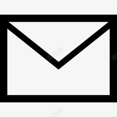 电子邮件信封轮廓自由混乱线性图标图标