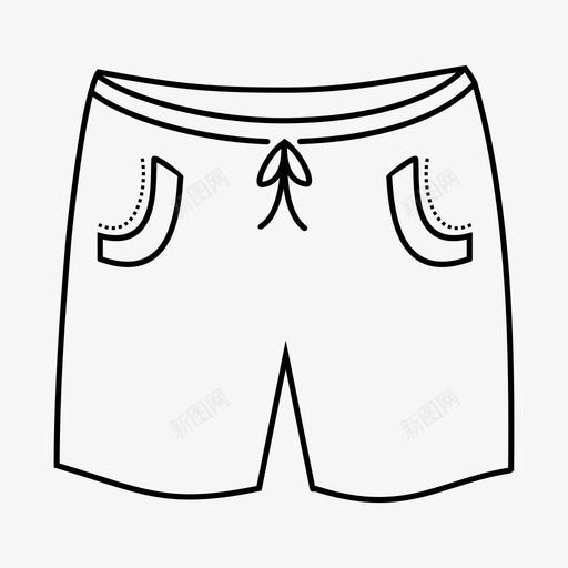 短裤沙滩服衣服图标svg_新图网 https://ixintu.com 户外用品 沙滩服 短裤 衣服