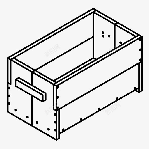 花园盒子花盆盒储藏室图标svg_新图网 https://ixintu.com 储藏室 工具箱 木盒 玩具盒 盒子 花园盒子 花盆盒