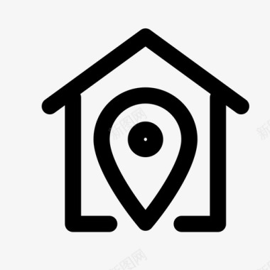 房子的位置家地方图标图标