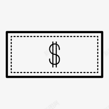 美元钞票钱金融图标图标