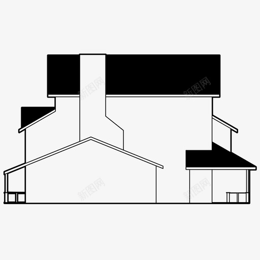 房子建筑家庭住宅图标svg_新图网 https://ixintu.com 住宅 家庭住宅 建筑 建筑房屋 房子