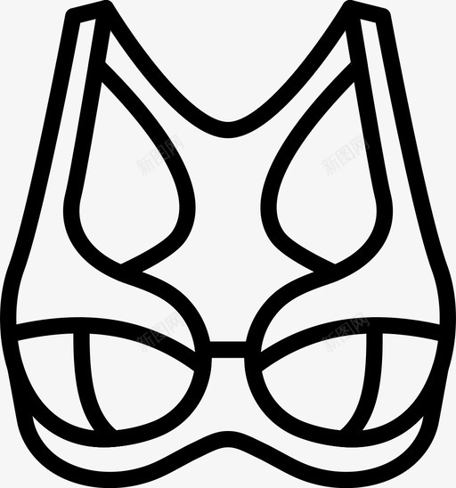 运动胸罩服装时尚图标svg_新图网 https://ixintu.com 女士 时尚 时尚女装 服装 运动胸罩