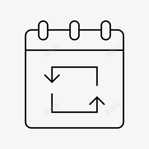 刷新日历每日日历回收图标svg_新图网 https://ixintu.com 刷新日历 回收 日程表 每日日历 记事本