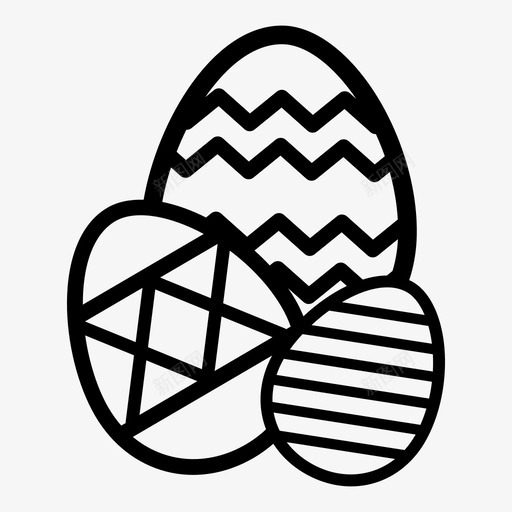 鸡蛋巧克力复活节图标svg_新图网 https://ixintu.com 复活节 巧克力 鸡蛋