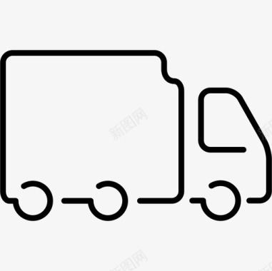 卡车超薄运输物流超薄图标图标