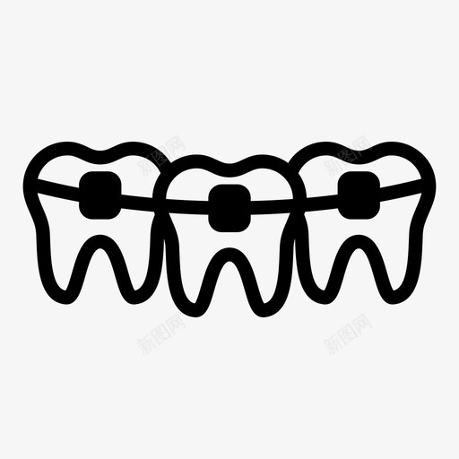 牙套牙医牙齿图标svg_新图网 https://ixintu.com 口腔科 牙医 牙套 牙齿 牙齿矫正 隐形牙套