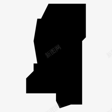 密西西比地图州美国图标图标